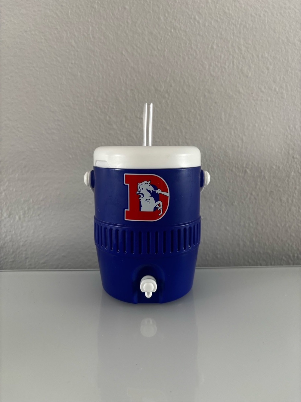 Denver Broncos Mini Cooler Drink Jug With Lid & Straw Stadium Cup NFL